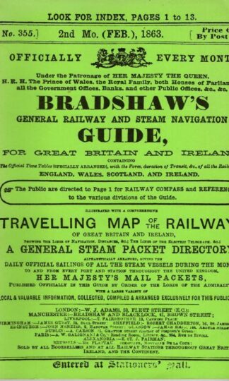Bradshaw's 1863 General Railway and Steam Navigation Guide : Bradshaw