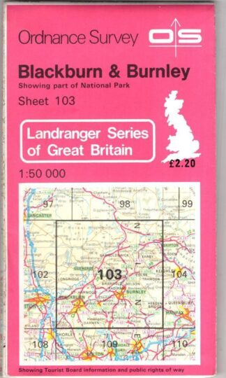 Blckburn & Burnley Landranger 103:Ordnance Survey