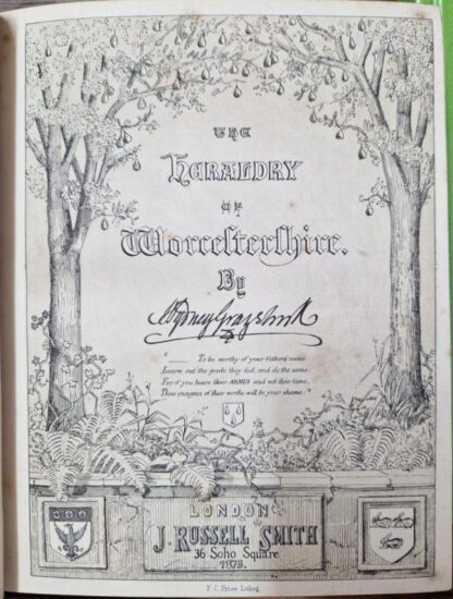 The Heraldry of Worcestershire (2 vols) : Sydney Grazebrook - Image 2