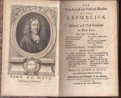 The True Interest and Political Maxims of the Republick of Holland and West-Friesland:John De Witt - Image 2