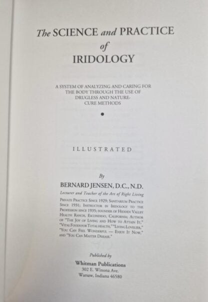 The Science and Practice of Iridology : Bernard Jensen - Image 2