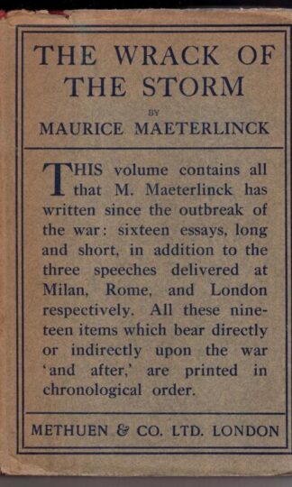 The Wrack of the Storm:Maurice Maeterlinck