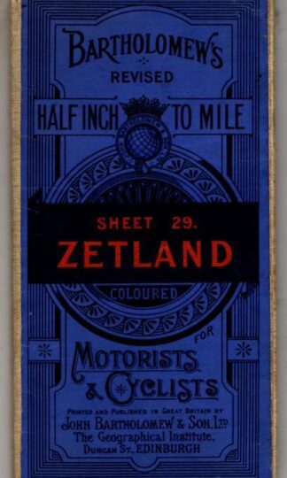 Revised Half-Inch Cyclists & Motorists Map. Sheet 29 Zetland : Bartholomew's