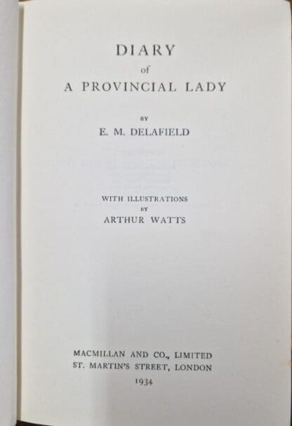Diary of a Provincial Lady. : E. M. Delafield - Image 2