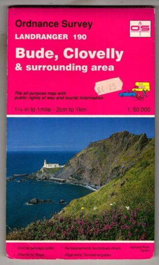 Landranger Sheet 190 Bude, Clovelly and Surrounding Area : Ordnance Survey