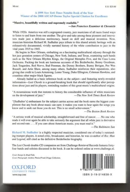 Lost Chords: White Musicians and Their Contribution to Jazz : Richard M. Sudhalter - Image 2