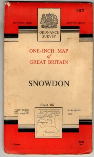 One-Inch Seventh Series Sheet 107 Snowdon : Ordnance Survey