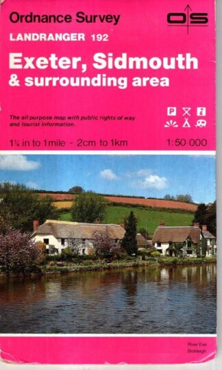 Exeter, Sidmouth & Surrounding area. Landranger Sheet 192 : Ordnance Survey