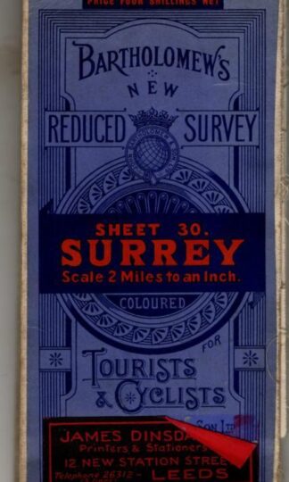 Reduced Survey Tourists & Cyclists Sheet 30 Surrey : Bartholomew