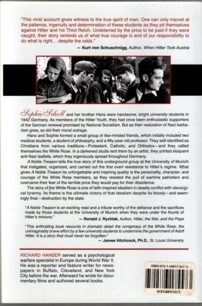 A Noble Treason: The Story of Sophie Scholl and the White Rose Revolt Against Hitler : Richard Hanser - Image 2