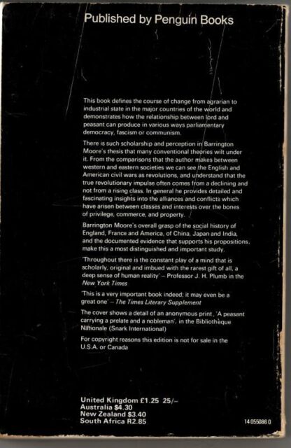 Social Origins of Dictatorship And Democracy: Lord And Peasant in the Making of the Modern World : Barrington Moore Jr. - Image 2