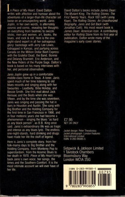 Piece of My Heart: The Life, Times and Legend of Janis Joplin : David Dalton - Image 2