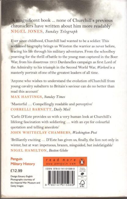 Warlord: The Fighting Life of Winston Churchill, from Soldier to Statesman:Lt Col Carlo D'este - Image 2