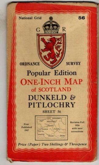 Popular Edition One-Inch Map of Scotland. Sheet 56 Dunkeld & Pitlochry : Ordnance Survey