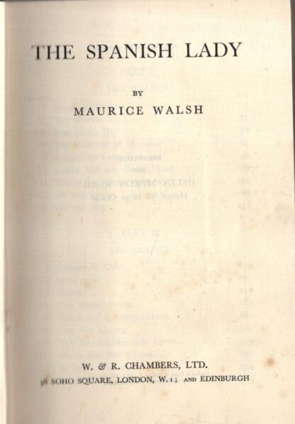 The Spanish Lady:Maurice Walsh - Image 2
