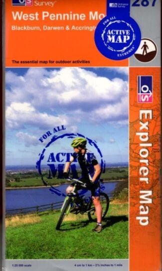 Explorer Sheet 287 West Pennine Moors, Blackburn, Darwen and Accrington (Active) : Ordnance Survey