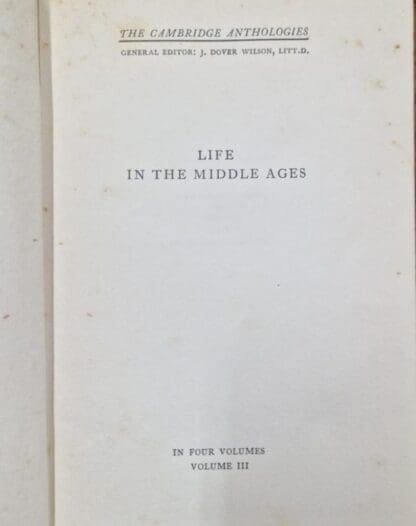 Life in the Middle Ages Vols 1-3 : G. G. Coulton - Image 2