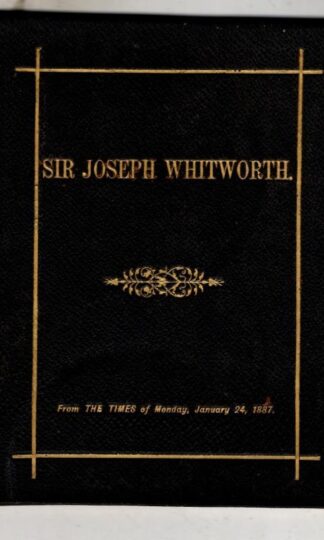 Sir Joseph Witworth Obituary : The Times
