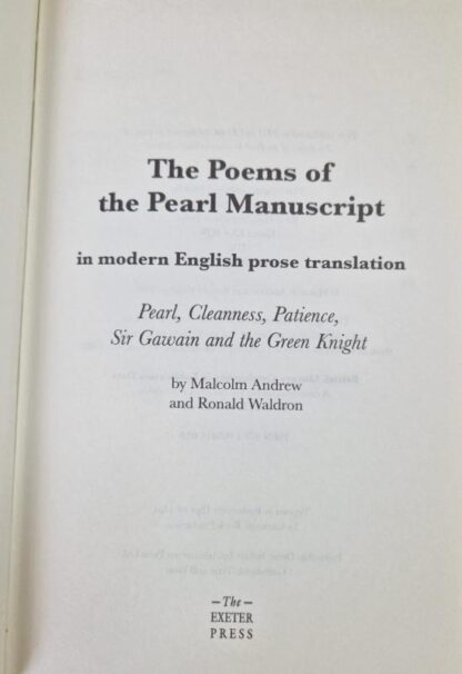 Poems of the Pearl Manuscript in Modern English Prose Translation : Ronald Waldron and Malcolm Andrew - Image 2