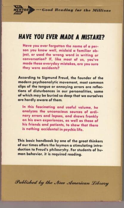 Psychopathology of Everyday Life:Sigmund Freud - Image 2