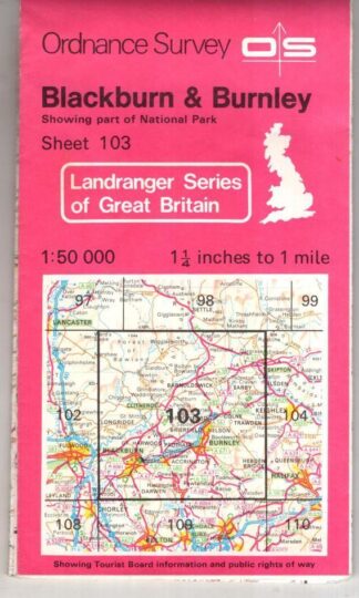 Blackburn, Burnley and Surrounding Area:Landranger 103:Ordnance Survey