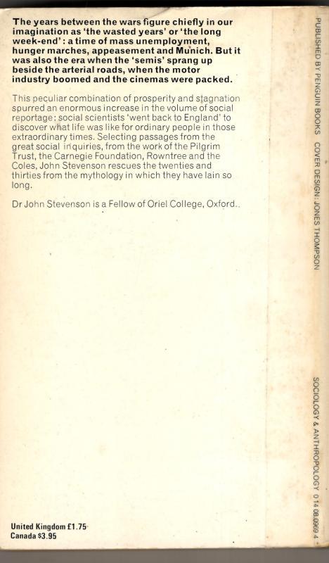 Social Conditions in Britain Between the Wars : John Stevenson - Image 2