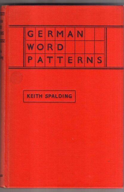 German word patterns: Vocabulary exercises : Keith Spalding
