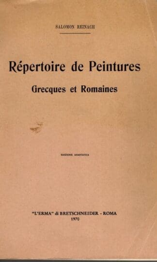 Répertoire des peintures grècques et romaines : Salamon Reinach
