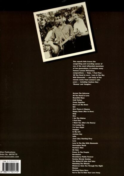 John Lennon Anthology (Piano Vocal Guitar) : John Lennon - Image 2
