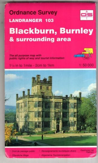 Blackburn, Burnley and Surrounding Area Landranger103:Ordnance Survey