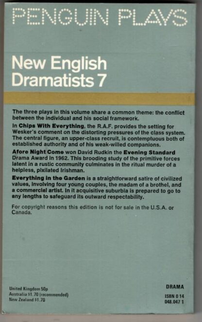 New English Dramatists 7 : Wesker; Rudkin; Cooper - Image 2