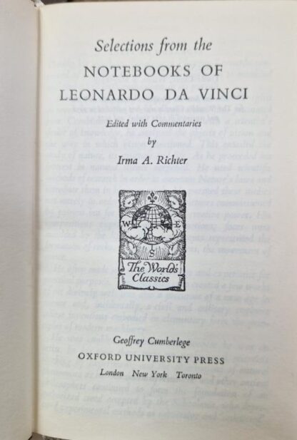 Selections from the Notebooks of Leonardo Da Vinci : Irma A. Richter (ed.) - Image 2