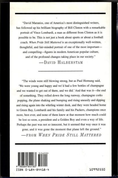 When Pride Still Mattered: The Life of Vince Lombardi : David Maraniss - Image 2