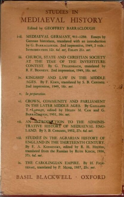 The Carolingian Empire : H. Fichtenau - Image 2