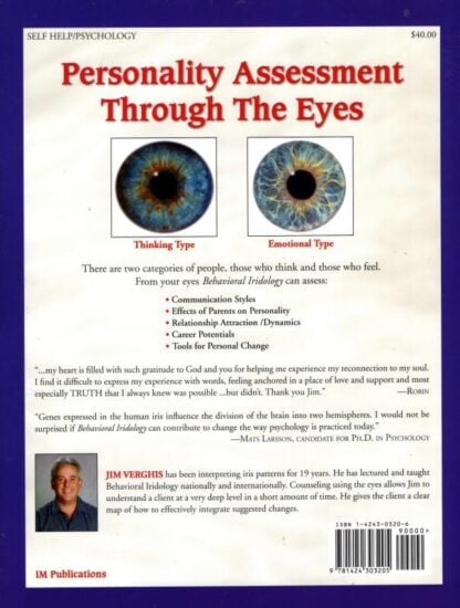 Behavioural Iridology : Jim Verghis - Image 2