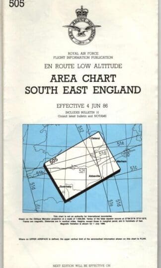 505 en route low altitude area chart South East England 4 Jun 86 : Royal Air Force