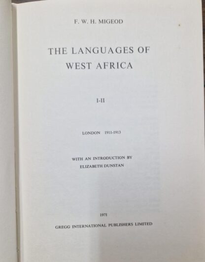 The Languages of West Africa I-II : F. W. H. Migeod - Image 2