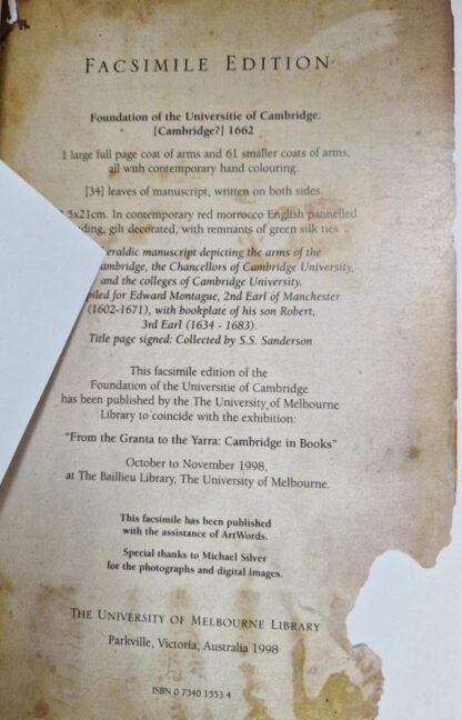 Foundation of the Universitie of Cambridge facsimile : N/a - Image 2