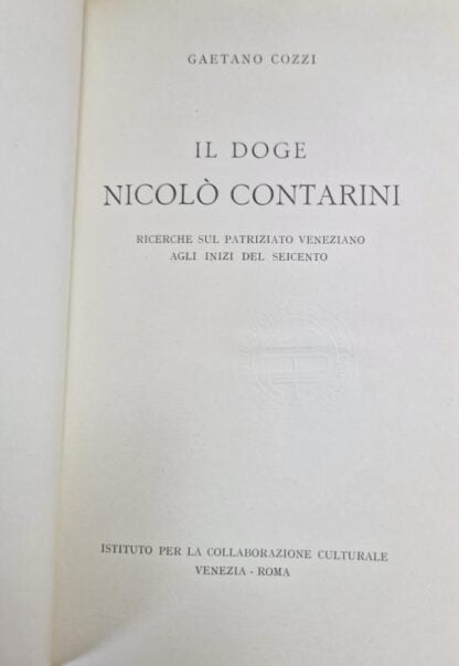 Il doge Nicolò Contarini : Gaetano Cozzi - Image 2