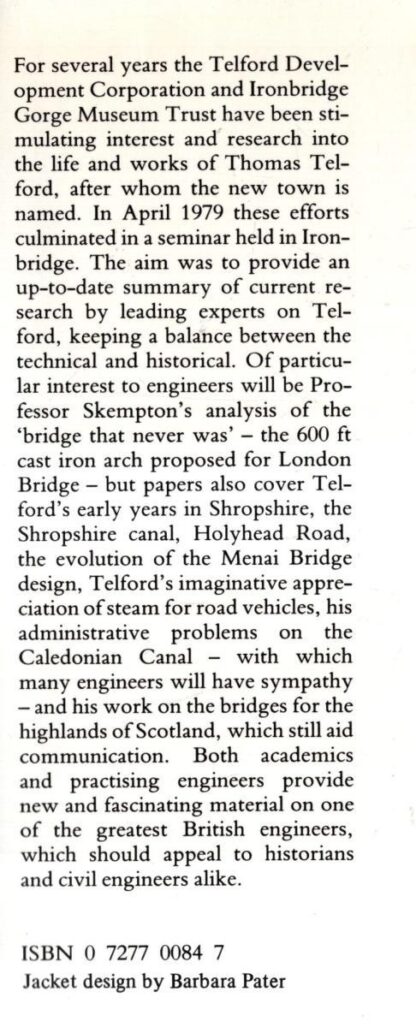 Thomas Telford, Engineer: Seminar Proceedings : Alastair Penfold (ed) - Image 2